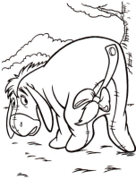 A coloring page of winnie the pooh - eyore